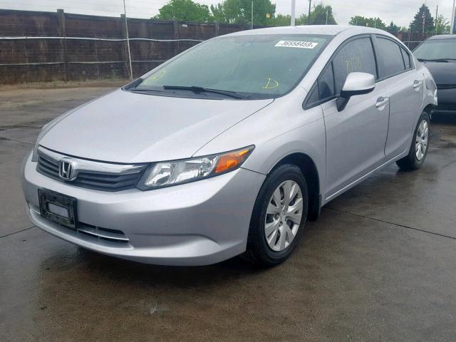 19XFB2F52CE015694 - 2012 HONDA CIVIC LX SILVER photo 2