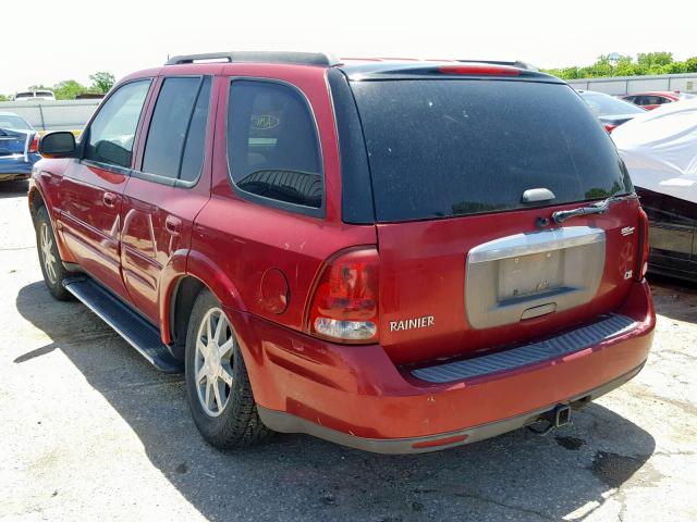 5GADT13S952204529 - 2005 BUICK RAINIER CX RED photo 3