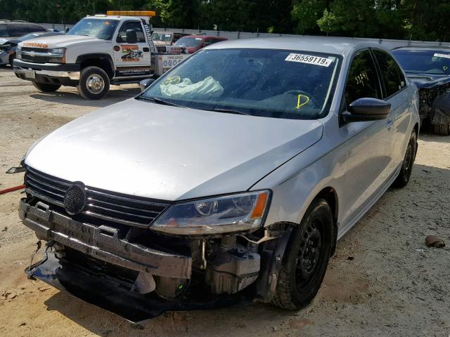 3VW2K7AJ5EM248376 - 2014 VOLKSWAGEN JETTA BASE SILVER photo 2