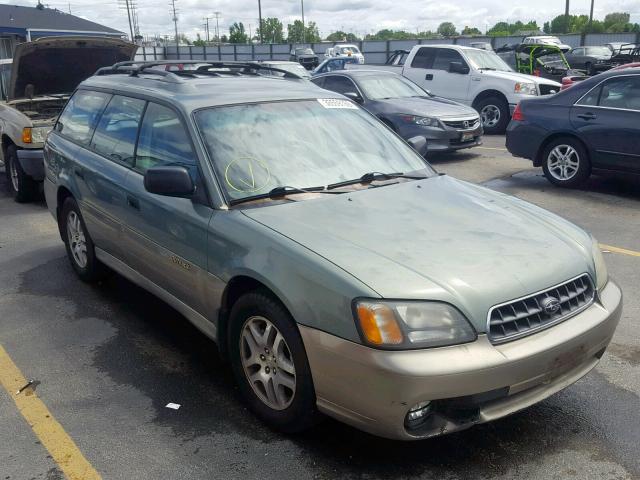 4S3BH675237624187 - 2003 SUBARU LEGACY OUT GREEN photo 1