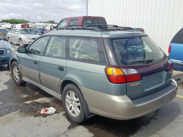 4S3BH675237624187 - 2003 SUBARU LEGACY OUT GREEN photo 3