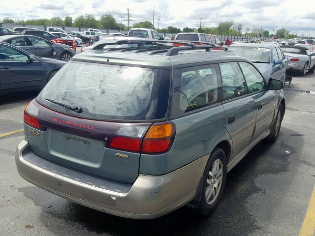 4S3BH675237624187 - 2003 SUBARU LEGACY OUT GREEN photo 4