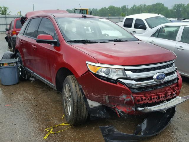 2FMDK3JCXEBB81325 - 2014 FORD EDGE SEL RED photo 1