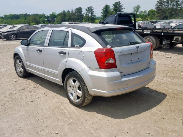 1B3HB48B27D380599 - 2007 DODGE CALIBER SX SILVER photo 3