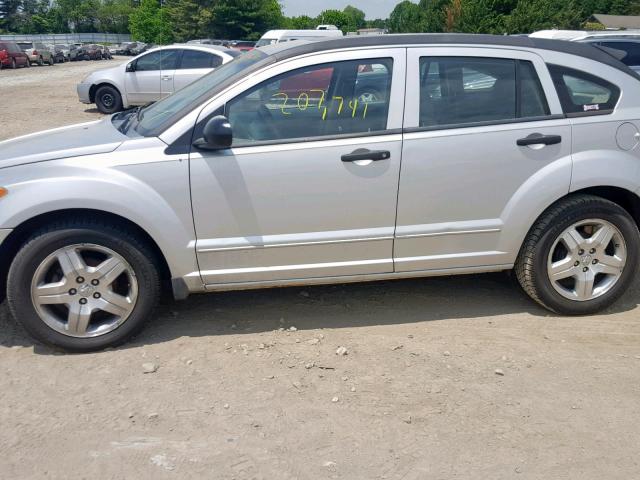 1B3HB48B27D380599 - 2007 DODGE CALIBER SX SILVER photo 9