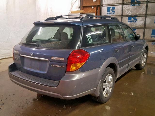 4S4BP61C956325262 - 2005 SUBARU LEGACY OUT BLUE photo 4