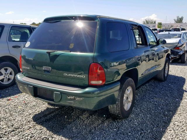 1B4HR38N62F110929 - 2002 DODGE DURANGO SP GREEN photo 4