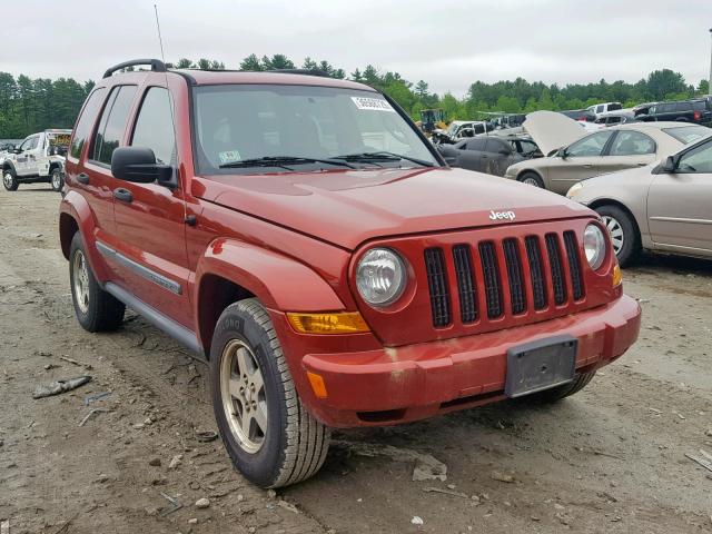 1J4GL38K35W666281 - 2005 JEEP LIBERTY RE RED photo 1