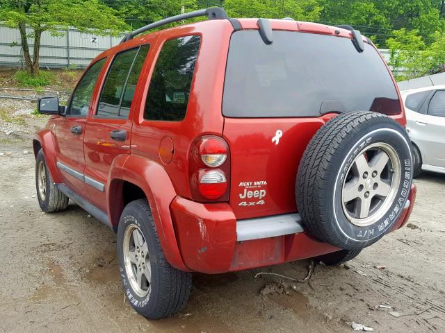 1J4GL38K35W666281 - 2005 JEEP LIBERTY RE RED photo 3