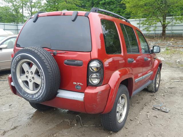 1J4GL38K35W666281 - 2005 JEEP LIBERTY RE RED photo 4