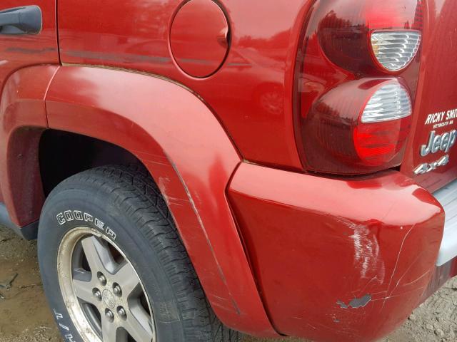 1J4GL38K35W666281 - 2005 JEEP LIBERTY RE RED photo 9