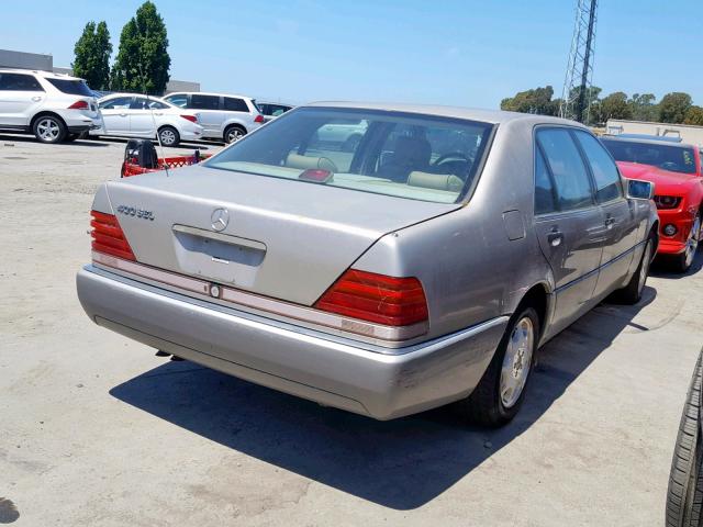 WDBGA43E5PA098276 - 1993 MERCEDES-BENZ 400 SEL BROWN photo 4