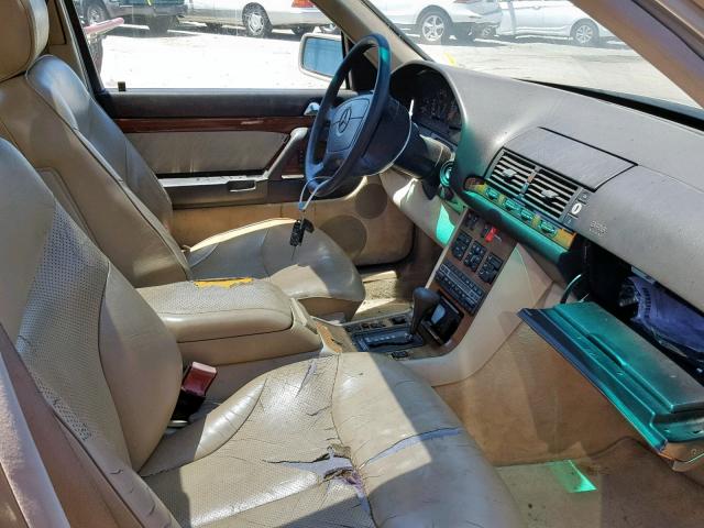 WDBGA43E5PA098276 - 1993 MERCEDES-BENZ 400 SEL BROWN photo 5