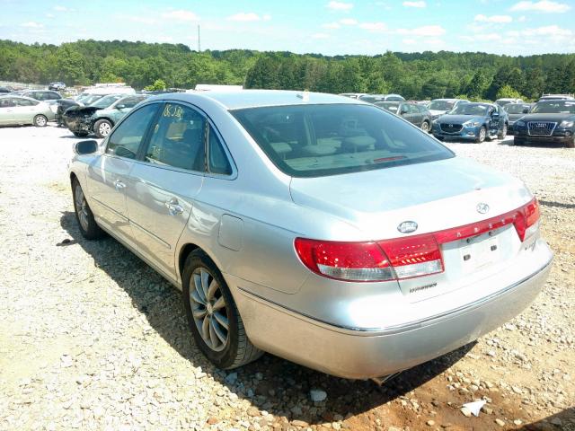 KMHFC46F17A223779 - 2007 HYUNDAI AZERA SE SILVER photo 3