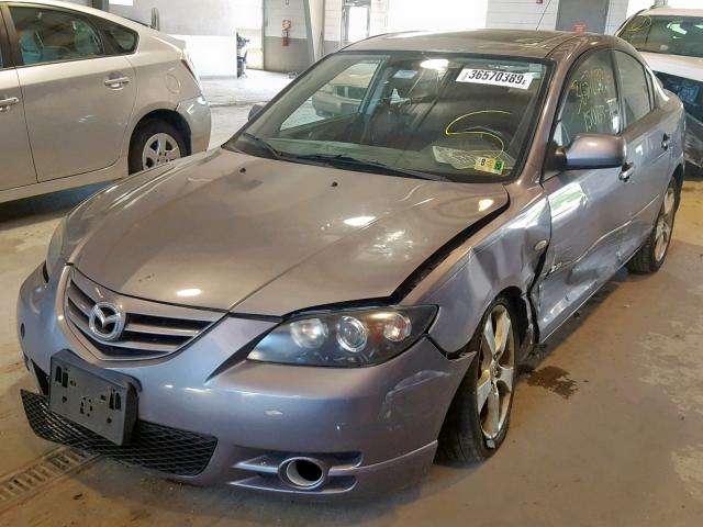 JM1BK323851219074 - 2005 MAZDA 3 S GRAY photo 2