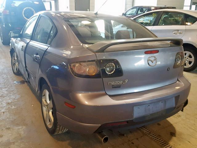 JM1BK323851219074 - 2005 MAZDA 3 S GRAY photo 3