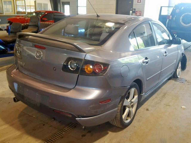 JM1BK323851219074 - 2005 MAZDA 3 S GRAY photo 4