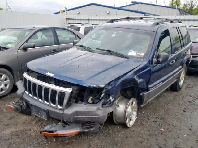 1J4GX48S11C704998 - 2001 JEEP GRAND CHER BLUE photo 2