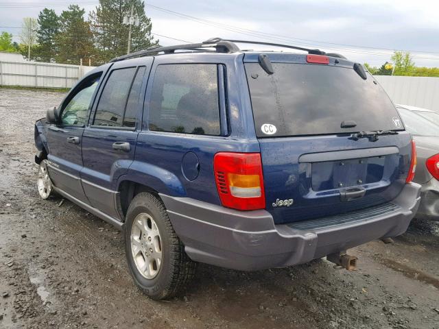 1J4GX48S11C704998 - 2001 JEEP GRAND CHER BLUE photo 3