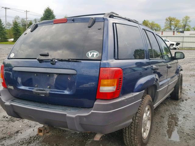 1J4GX48S11C704998 - 2001 JEEP GRAND CHER BLUE photo 4