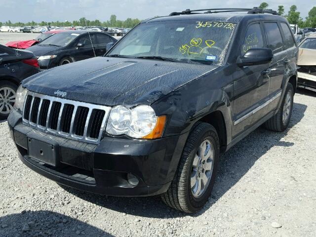 1J8HS58228C112690 - 2008 JEEP GRAND CHER BLACK photo 2