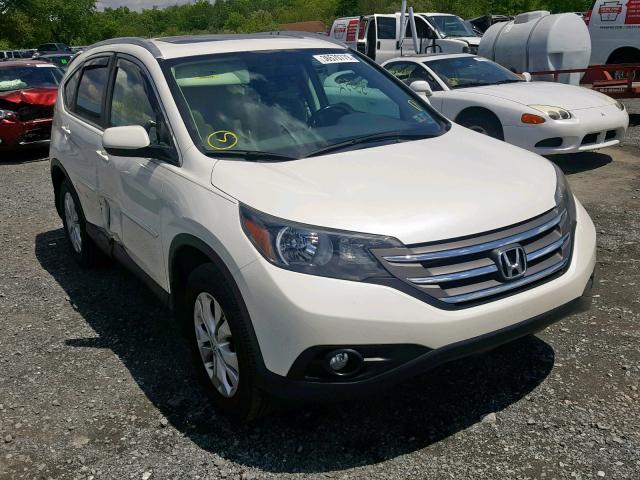 5J6RM4H77DL024007 - 2013 HONDA CR-V EXL WHITE photo 1