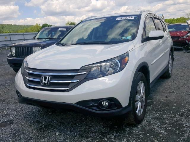 5J6RM4H77DL024007 - 2013 HONDA CR-V EXL WHITE photo 2