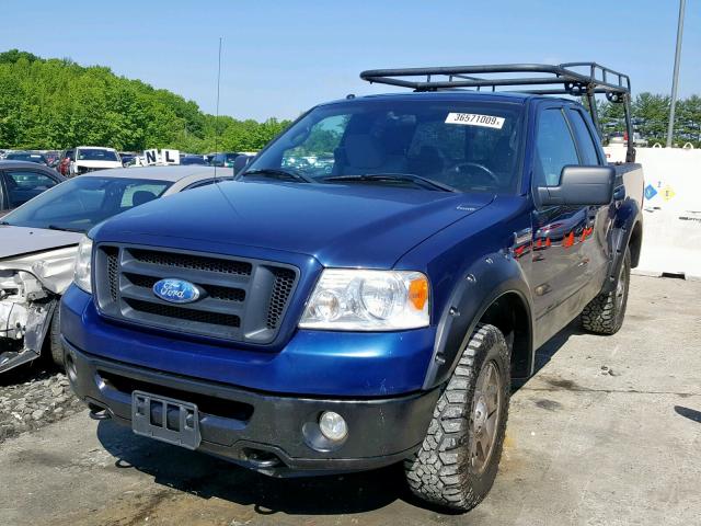 1FTPX14558FB06488 - 2008 FORD F150 BLUE photo 2