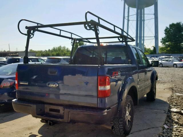 1FTPX14558FB06488 - 2008 FORD F150 BLUE photo 4