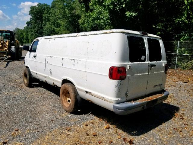 2B7KB31Z01K514075 - 2001 DODGE RAM VAN B3 WHITE photo 3