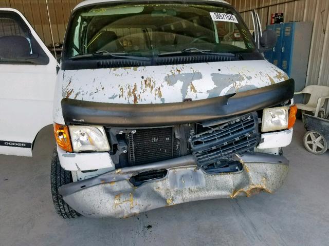 2B7KB31Z01K514075 - 2001 DODGE RAM VAN B3 WHITE photo 9