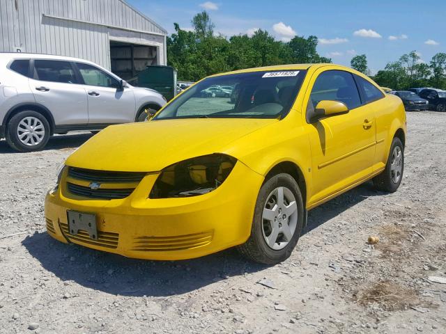 1G1AL18F087206070 - 2008 CHEVROLET COBALT LT YELLOW photo 2