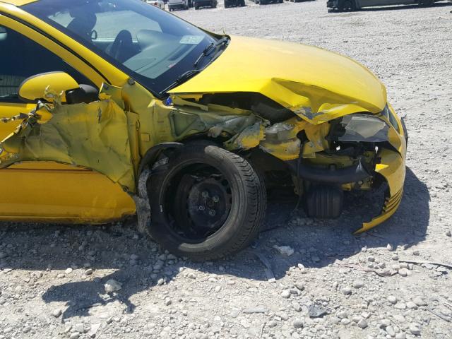 1G1AL18F087206070 - 2008 CHEVROLET COBALT LT YELLOW photo 9