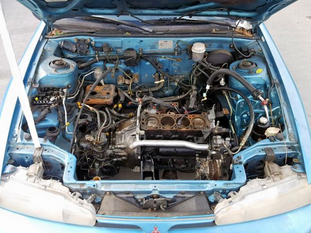 4A3CF34B3PE080834 - 1993 MITSUBISHI ECLIPSE BLUE photo 7