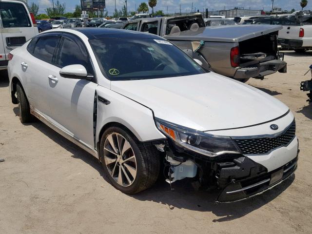 5XXGV4L2XGG024528 - 2016 KIA OPTIMA SXL WHITE photo 1