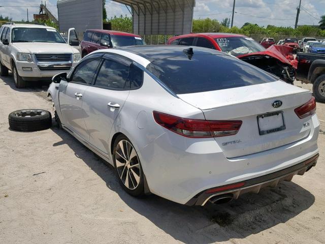 5XXGV4L2XGG024528 - 2016 KIA OPTIMA SXL WHITE photo 3