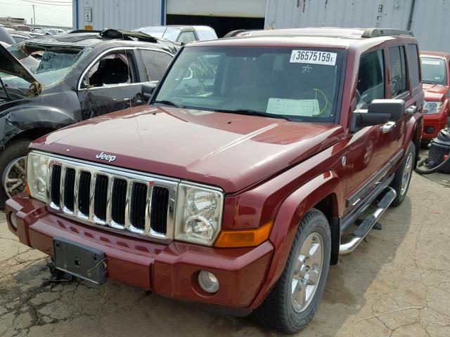 1J8HG48P97C654293 - 2007 JEEP COMMANDER BURGUNDY photo 2
