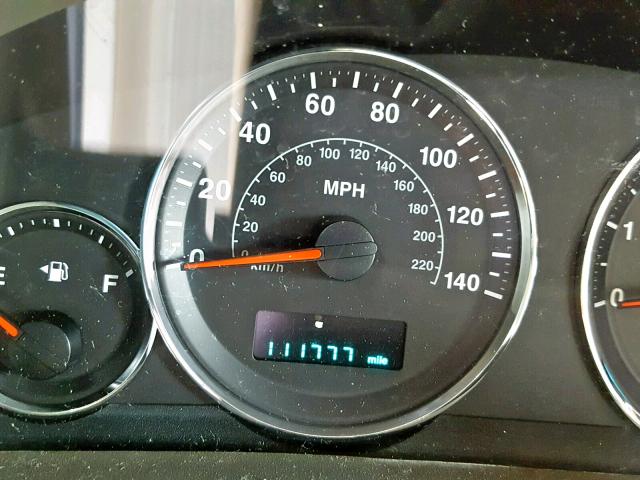 1J8HG48P97C654293 - 2007 JEEP COMMANDER BURGUNDY photo 8