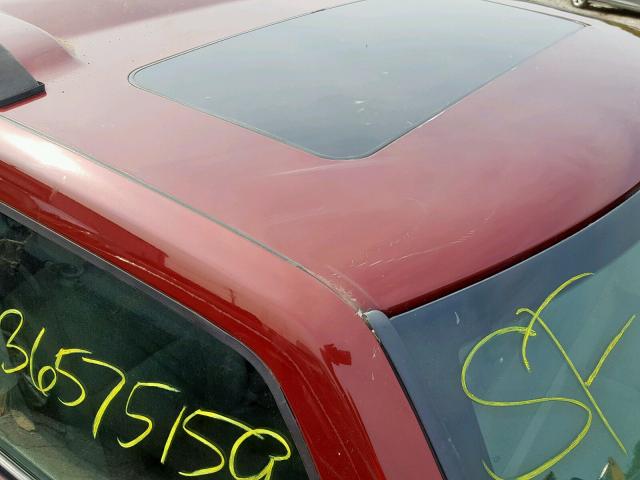 1J8HG48P97C654293 - 2007 JEEP COMMANDER BURGUNDY photo 9