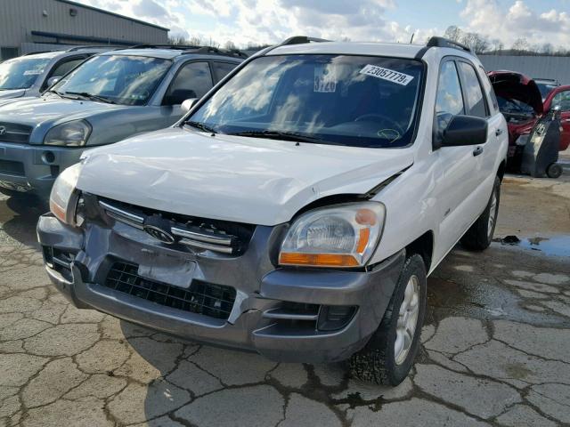 KNDJE723487464210 - 2008 KIA SPORTAGE E WHITE photo 2