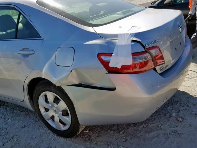 4T1BE46K27U513176 - 2007 TOYOTA CAMRY NEW SILVER photo 9