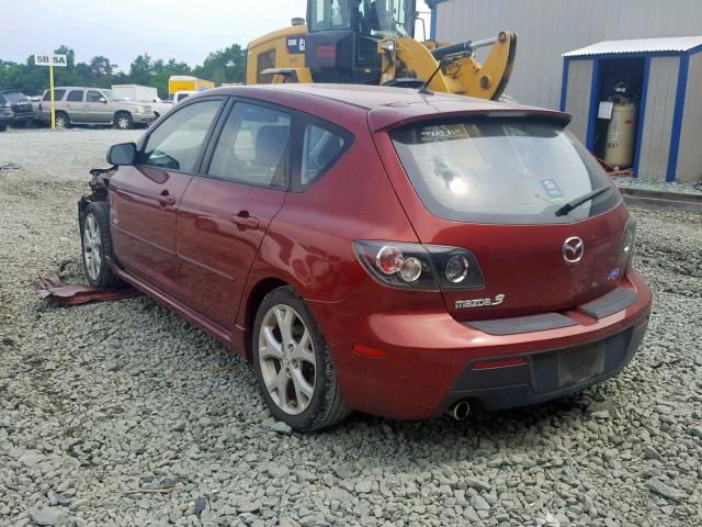 JM1BK343881166491 - 2008 MAZDA 3 HATCHBAC RED photo 3