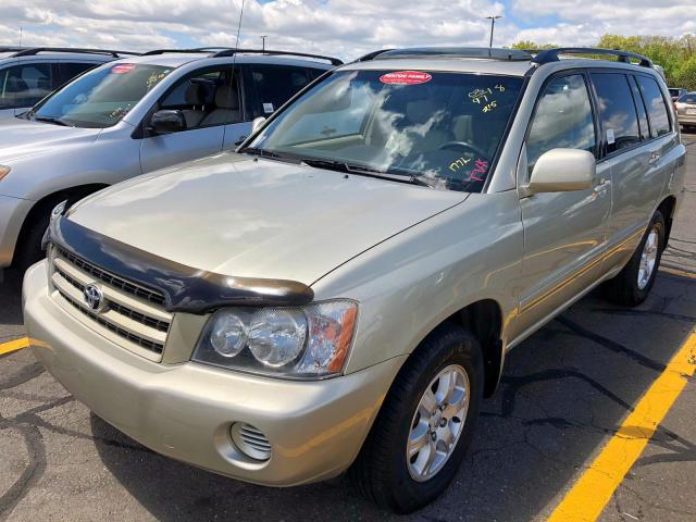 JTEGF21A730100466 - 2003 TOYOTA HIGHLANDER BEIGE photo 2