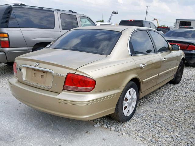 KMHWF25S44A914908 - 2004 HYUNDAI SONATA GL GOLD photo 4