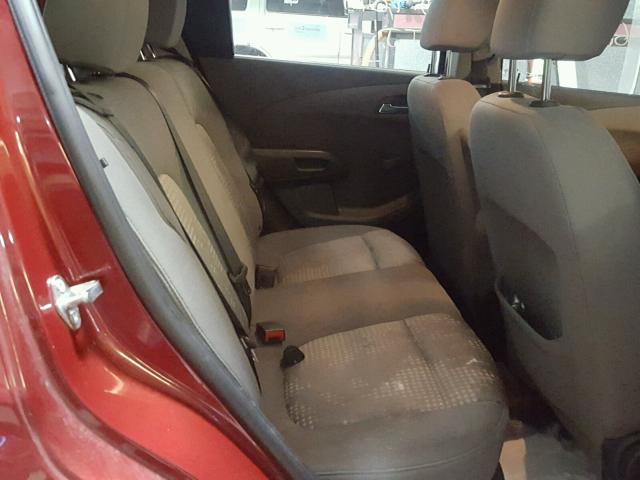 1G1JB6SH5E4241789 - 2014 CHEVROLET SONIC LS RED photo 6