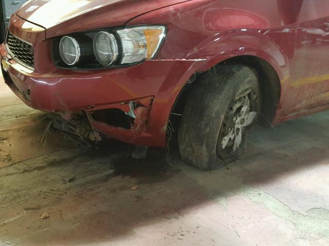 1G1JB6SH5E4241789 - 2014 CHEVROLET SONIC LS RED photo 9