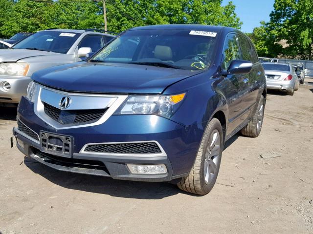 2HNYD2H61CH541631 - 2012 ACURA MDX ADVANC BLUE photo 2