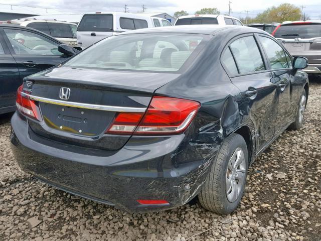 19XFB2F59DE017413 - 2013 HONDA CIVIC LX BLACK photo 4