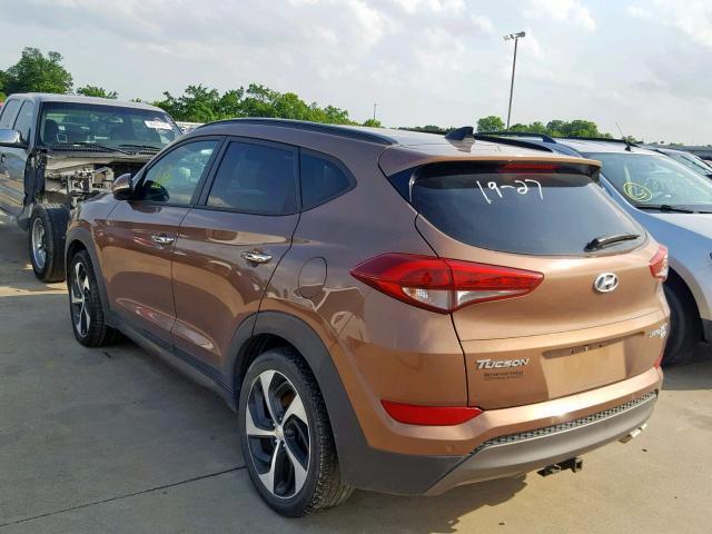 KM8J3CA23GU110374 - 2016 HYUNDAI TUCSON LIM BROWN photo 3