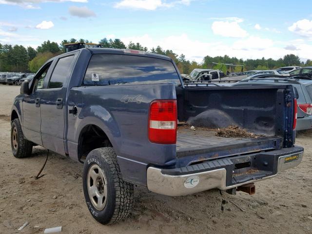 1FTPW14585KF02923 - 2005 FORD F150 SUPER BLUE photo 3